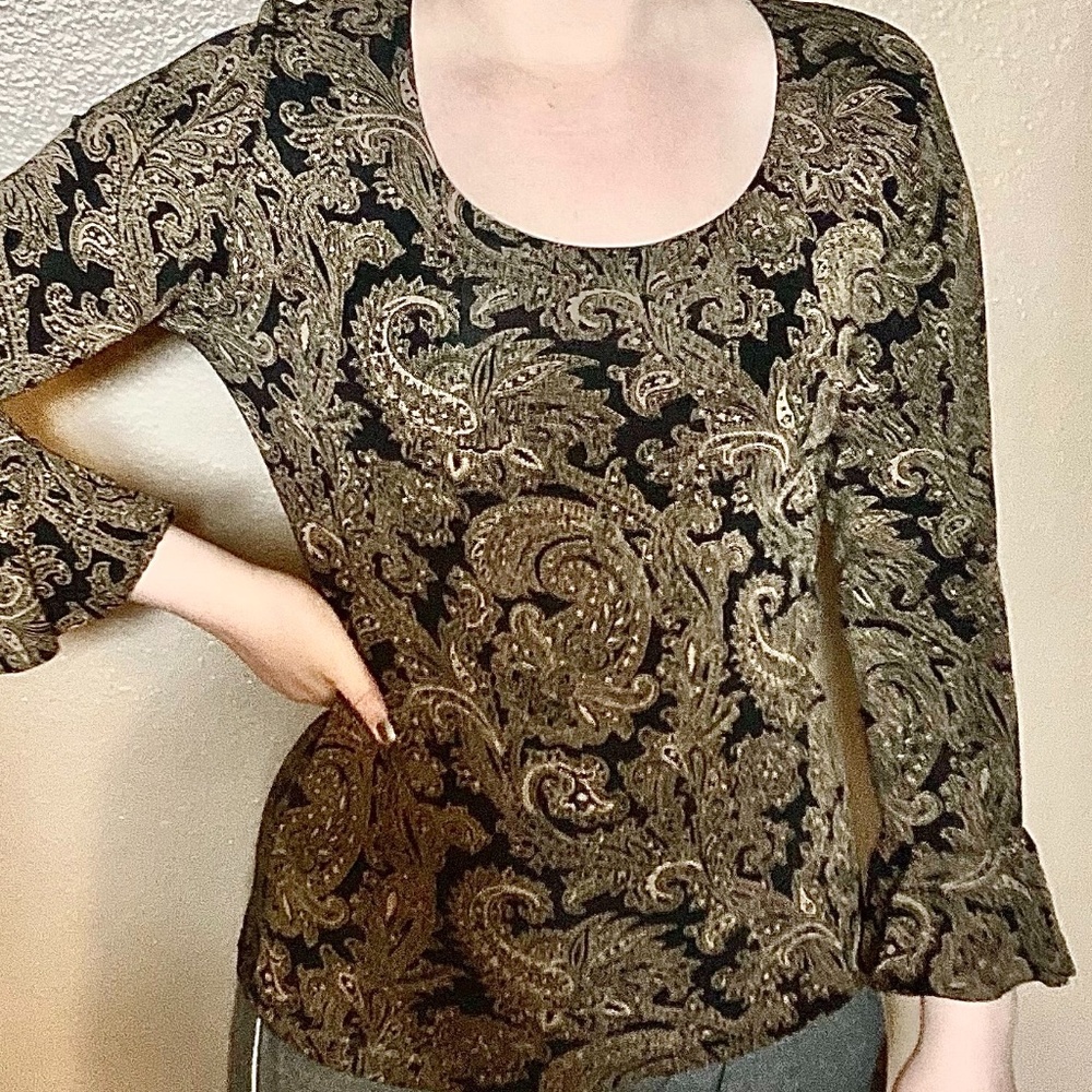 Paisley 3/4” Sleeve Shirt